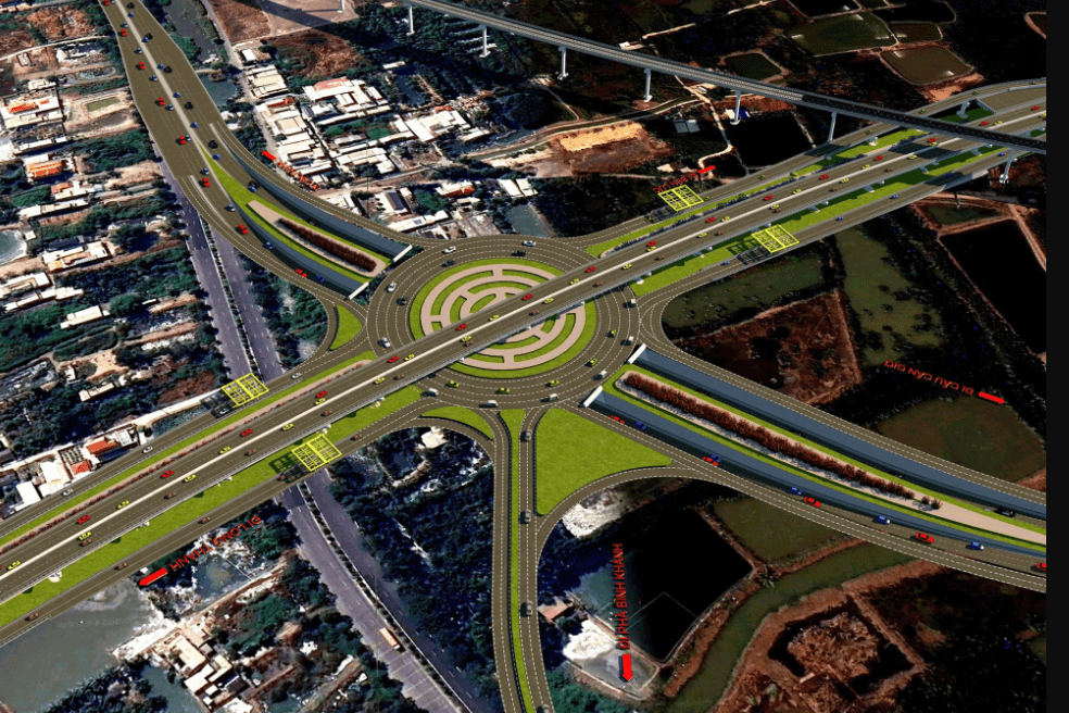 6 Hạ Tầng Then Chốt Quyết Định Giá Trị Vinhomes Cần Giờ 19 Phối cảnh: Nút giao cao tốc Bến Lức - Long Thành dự kiến khởi công 2026