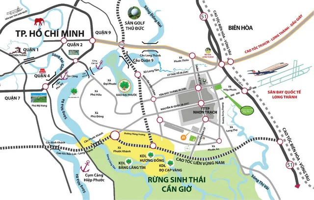 Những tuyến đường cực kỳ quan trọng phát triển đô thị Nhơn Trạch, Long Thành trong tương lai 5 LongThanh NhonTrach