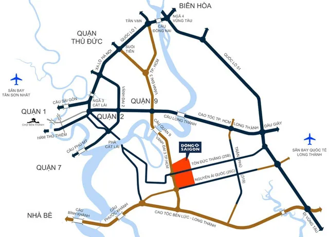 Soi quy hoạch hạ tầng giao thông "khủng" của Thành phố Thủ Đức trong tương lai 25 Phia dong HCM 2
