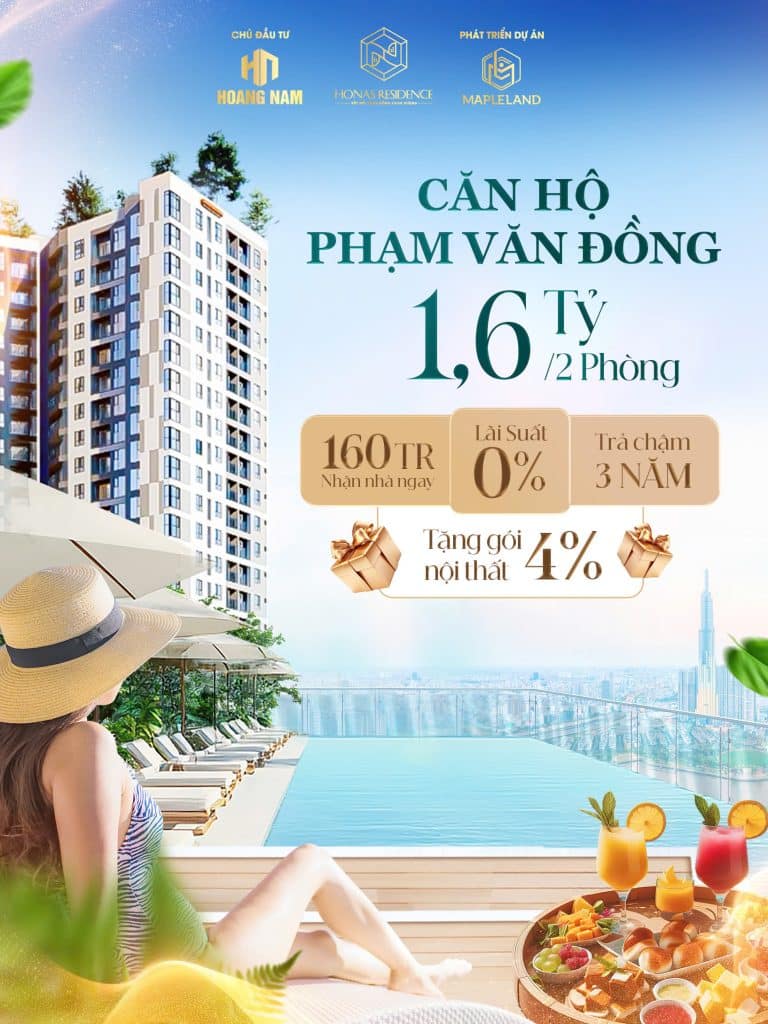 Honas Residence thanh toán trả chậm đến 3 năm sau nhận nhà