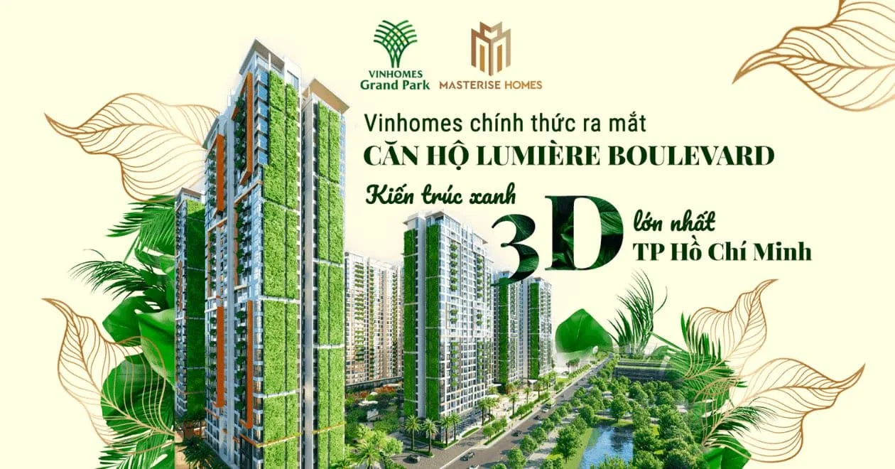 Phối cảnh Lumiere Boulevard của Masterise Homes Phối cảnh Lumiere Boulevard của Masterise Homes
