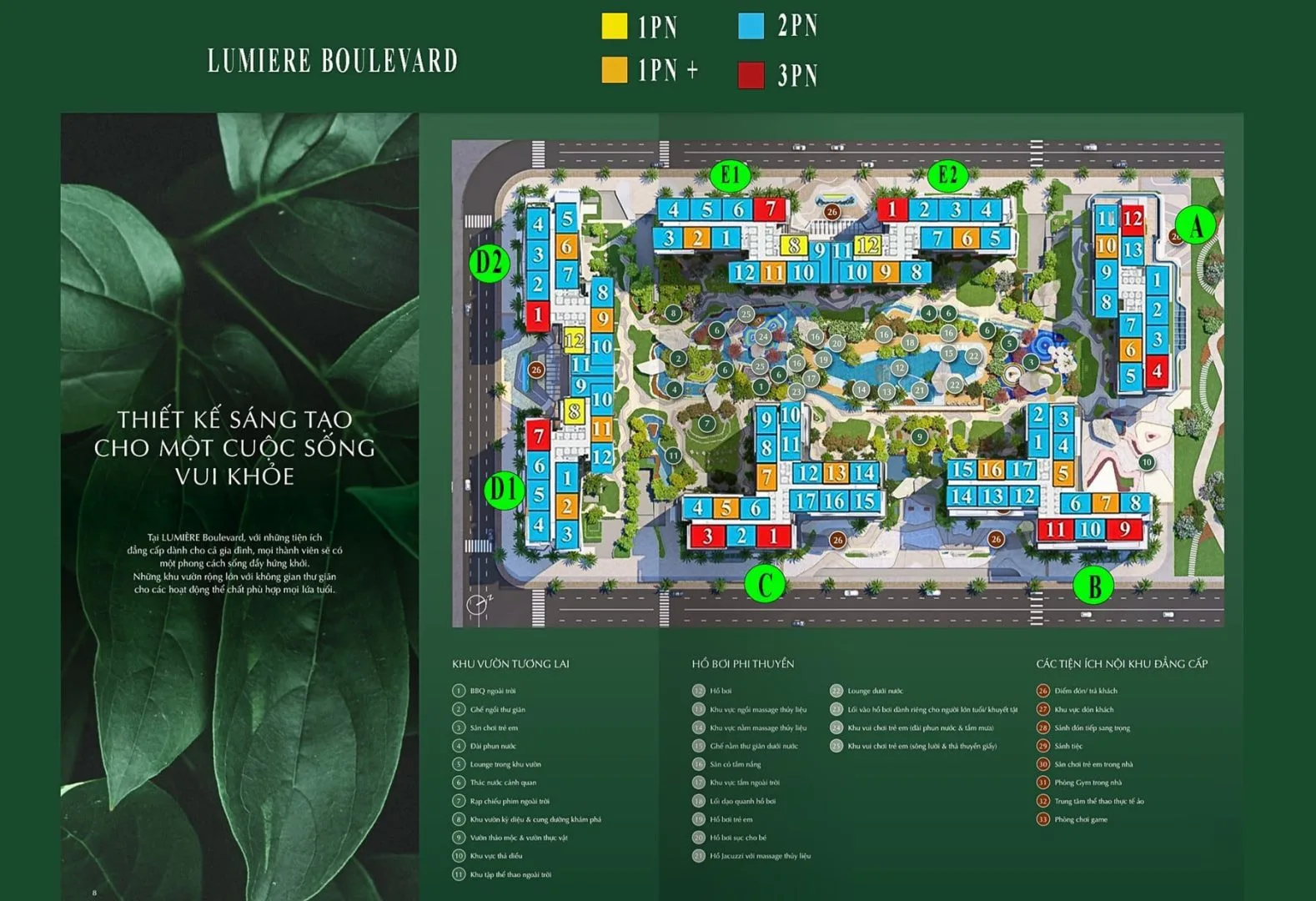 Mặt bằng Dự án Lumiere Boulevard Mặt bằng Dự án Lumiere Boulevard