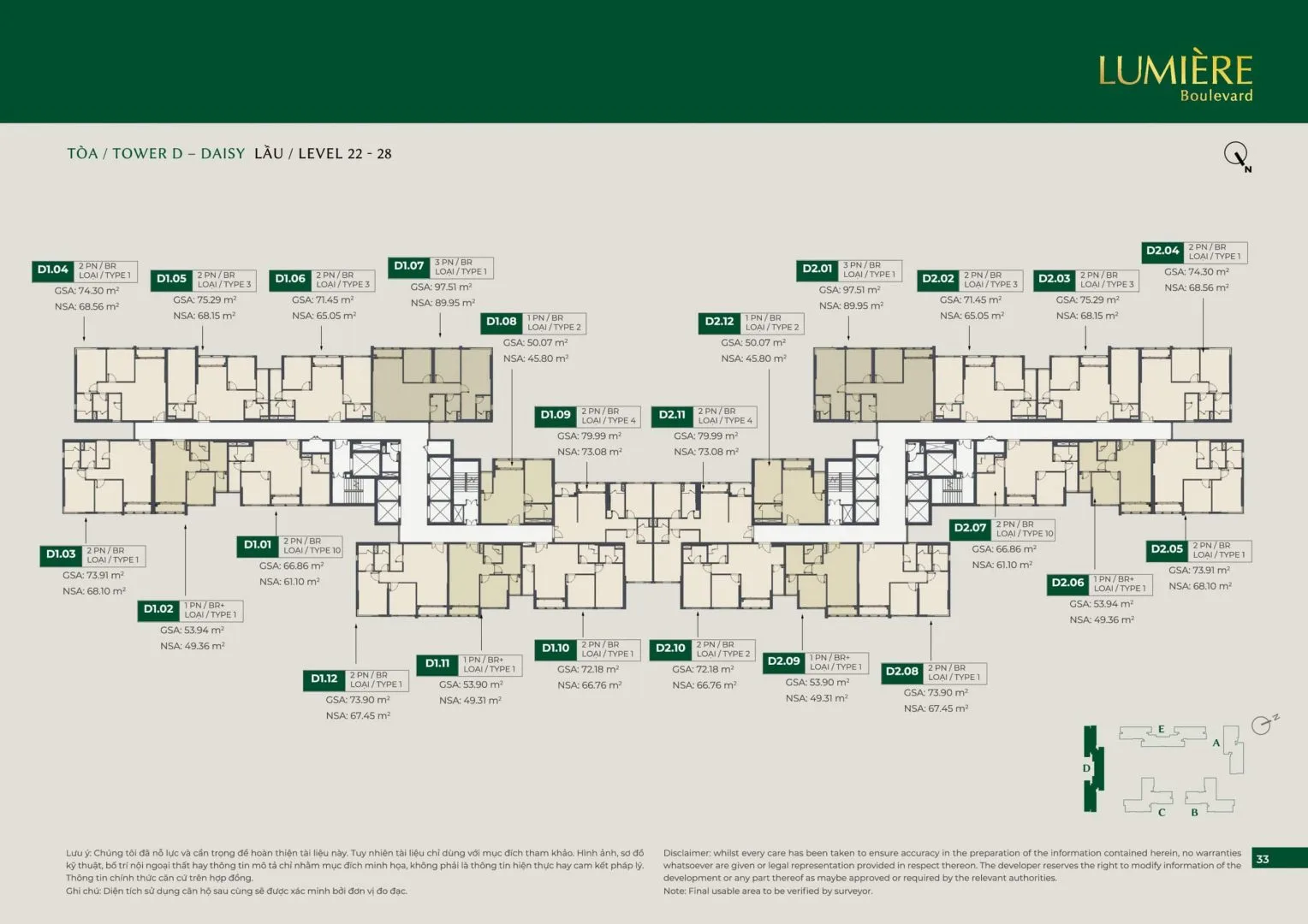 Mặt bằng Tầng Lumiere Boulevard Mặt bằng Tầng Lumiere Boulevard