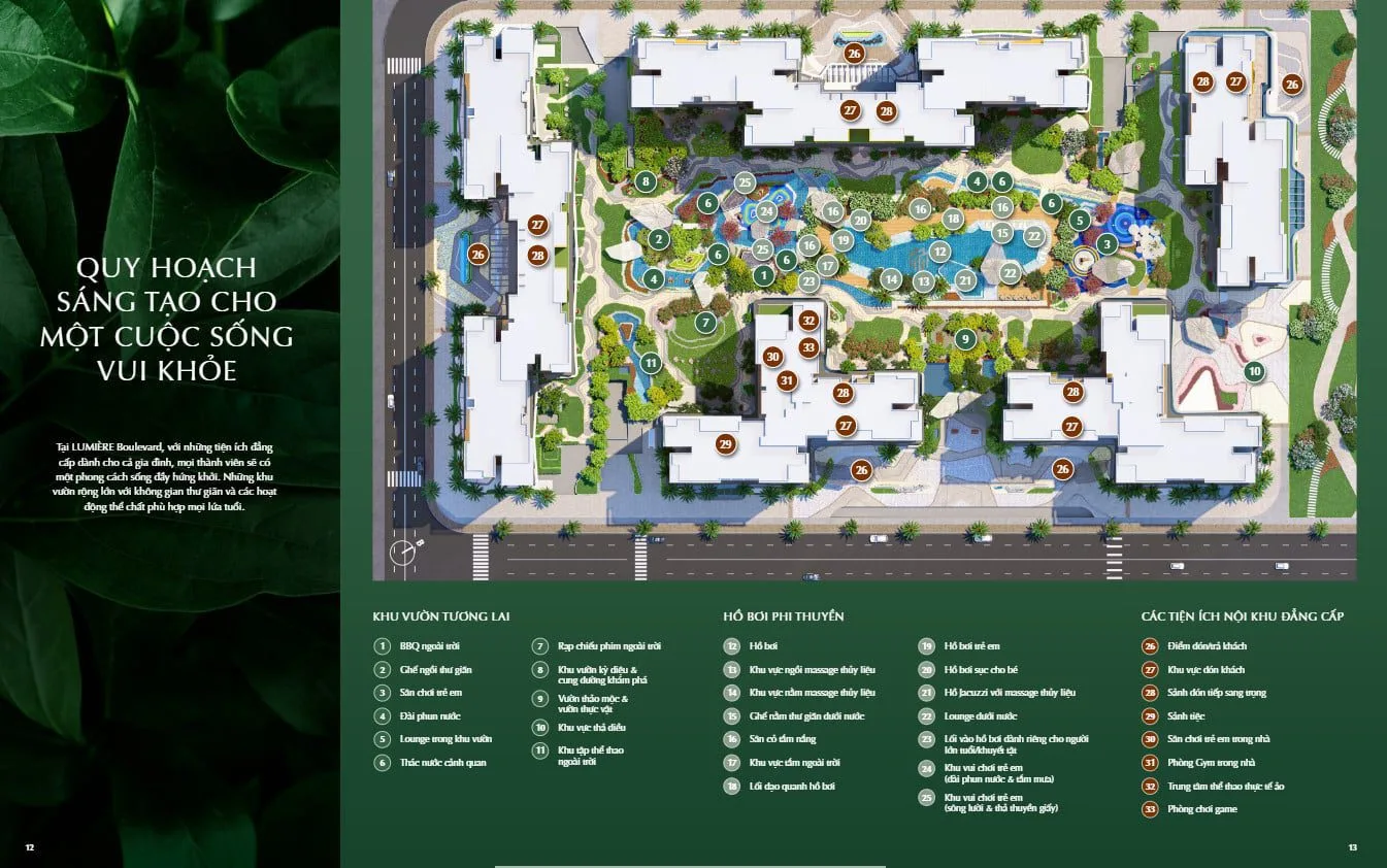 Tiện ích Dự án Lumiere Boulevard Tiện ích Dự án Lumiere Boulevard