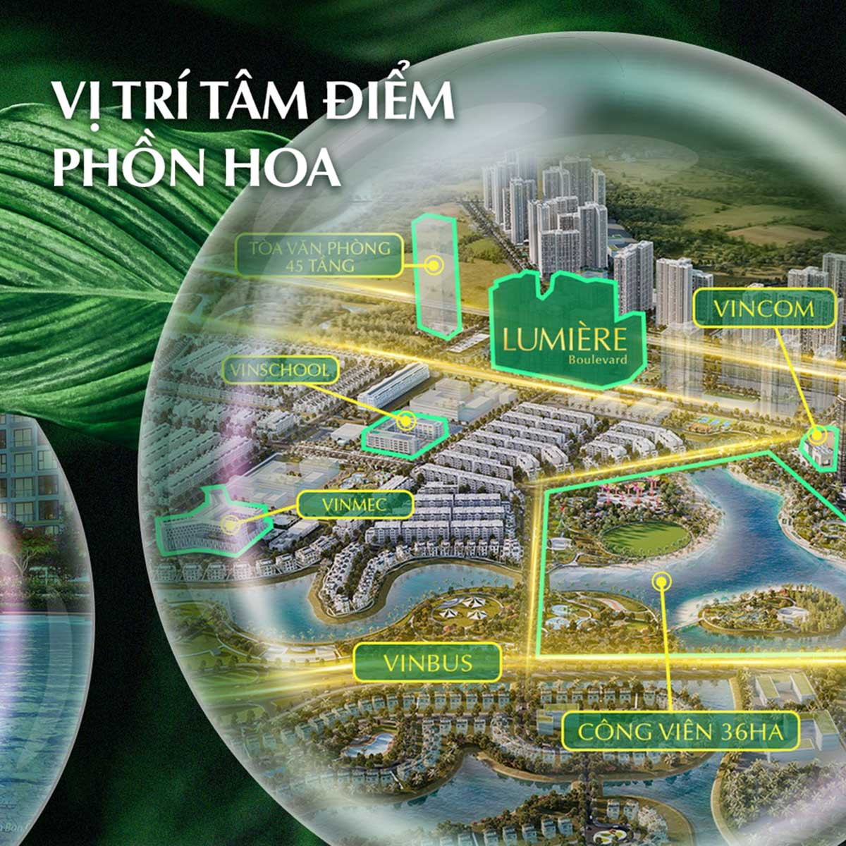 Vị trí tâm điểm phồn hoa của Lumiere Boulevard