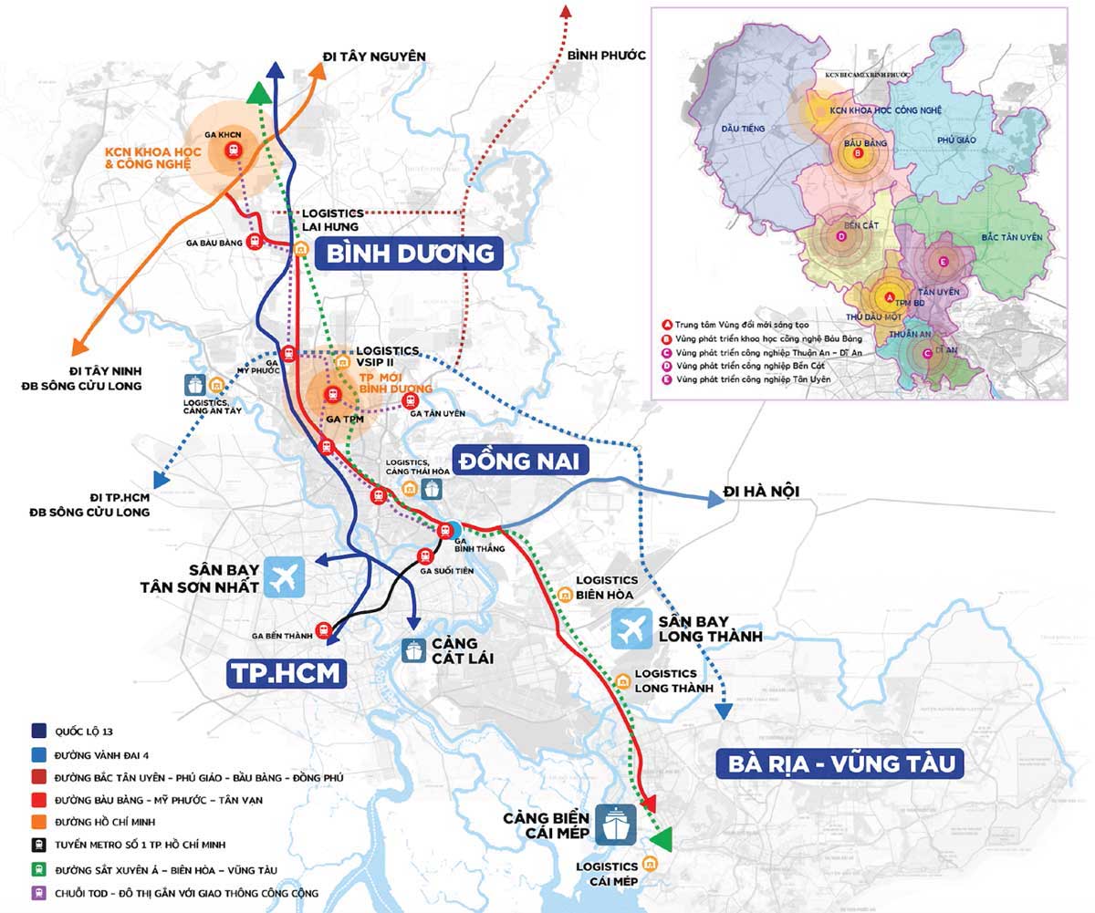 Vị trí tiềm năng Dự án Bcons Solary