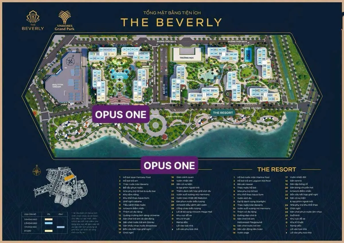 Mặt bằng Dự án Căn hộ The Opus One Vinhomes Grand Park Mặt bằng Dự án Căn hộ The Opus One Vinhomes Grand Park