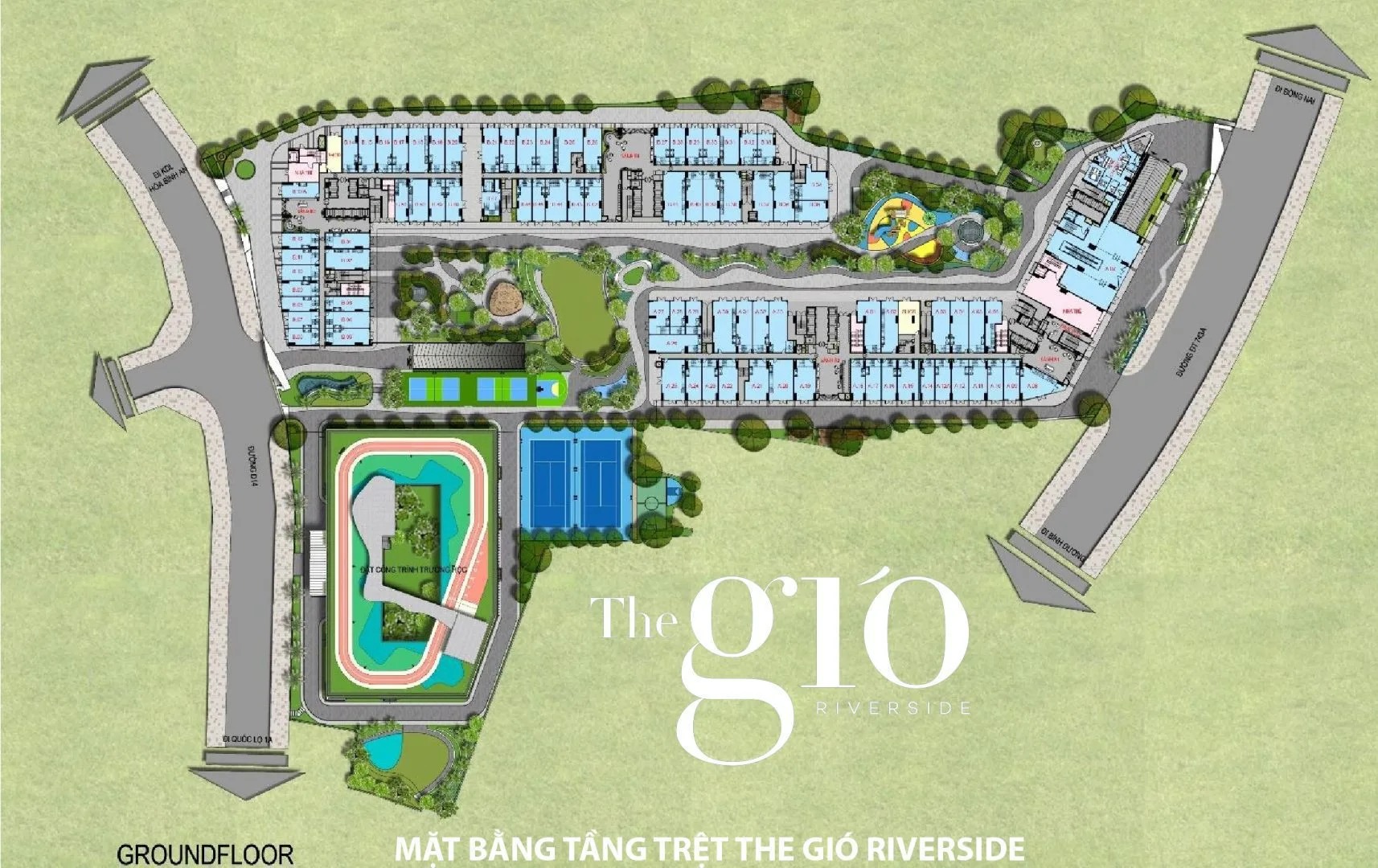 The Gió Riverside Dĩ An | GIÁ BÁN và ƯU ĐÃI từ An Gia Investment 61 Mặt bằng Shophouse dự án căn hộ chung cư The Gió Riverside Dĩ An