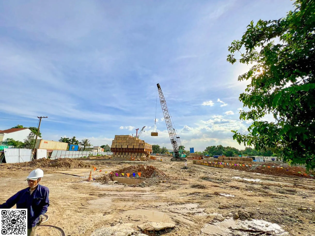 The Gió Riverside Dĩ An | GIÁ BÁN và ƯU ĐÃI từ An Gia Investment 77 Thi công cống thoát nước và chuẩn bị đào móng.