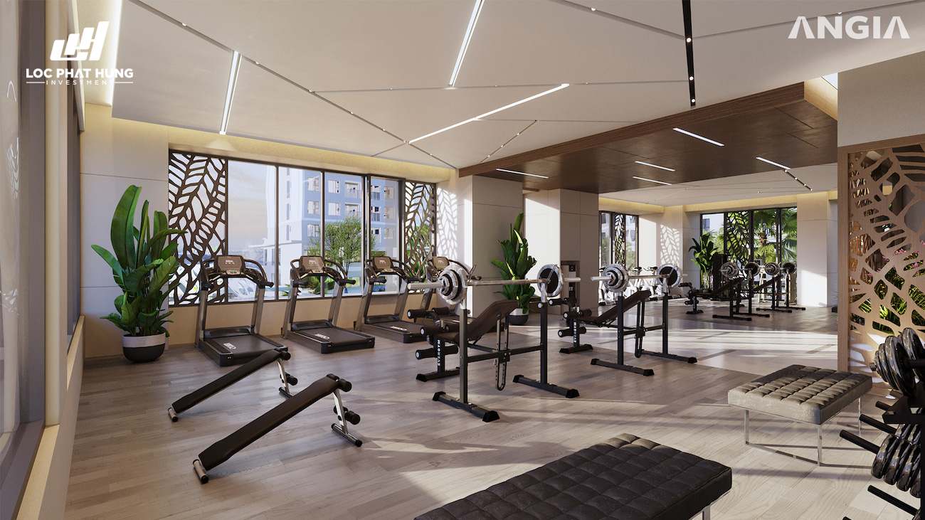 Phòng gym tại dự án The Gió Riverside Bình Dương