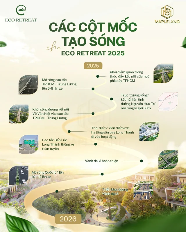 Các cột mốc tạo sóng Eco Retreat