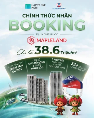 Chính thức nhận booking dự án căn hộ Happy One Mori