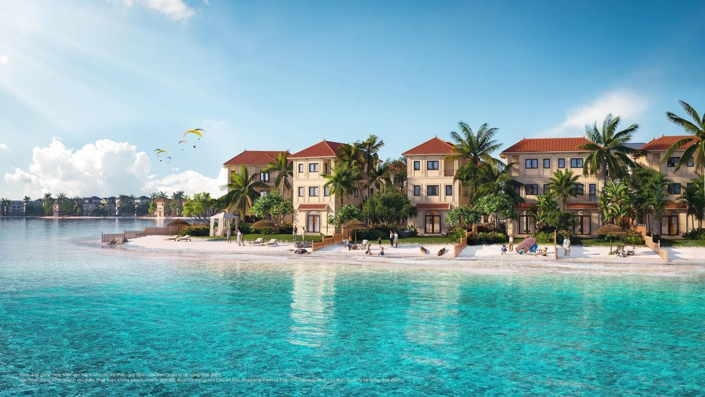 Biệt Thự Biển Vinhomes Green Paradise: Đặc Quyền Sống "Maldives Tại Gia" Dành Cho Giới Siêu Giàu 15 Phối cảnh biệt thự biển Vinhomes Green Paradise với tầm nhìn ra biển hồ Paradise Lagoon 433ha