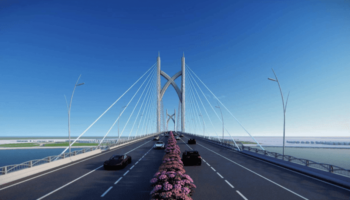 Phối cảnh Cầu Cần Giờ thay thế phà Bình Khánh, kết nối Vin Cần Giờ