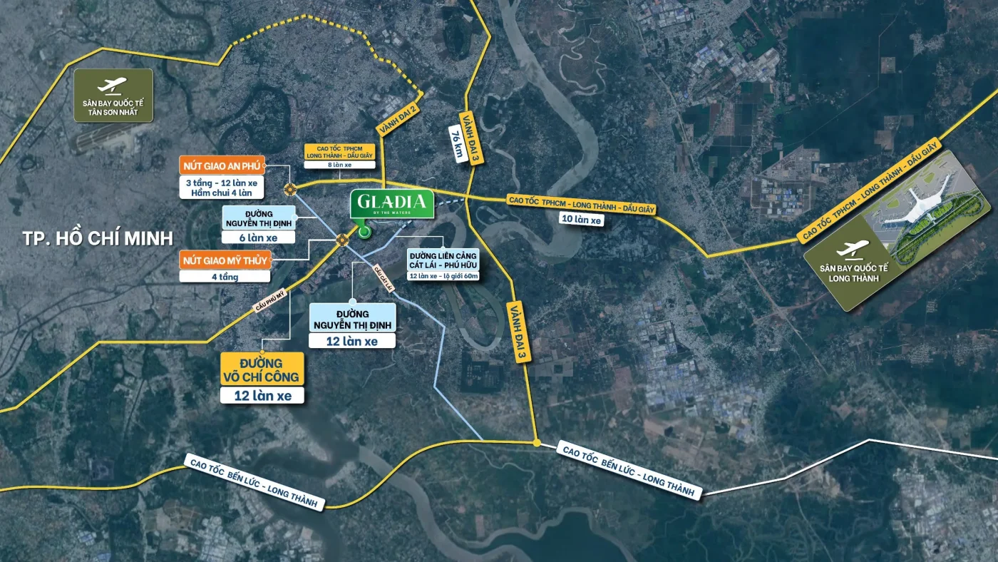 Vị trí quy hoạch Gladia Khang Điền