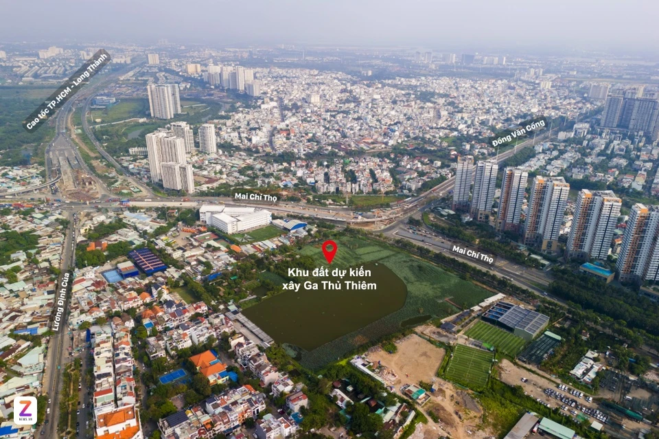 Khu đất dự kiến xây Ga Thủ Thiêm