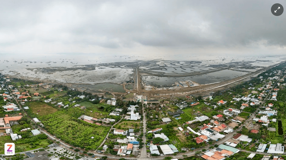 Toàn bộ công trình siêu dự án Vinhomes Cần Giờ 2780ha nhìn từ trên cao xuống
