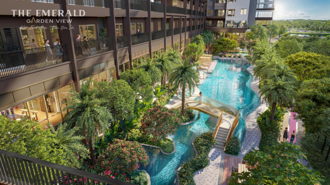 Sống chuẩn Resort với căn hộ The Emerald Garden View trục Ql13