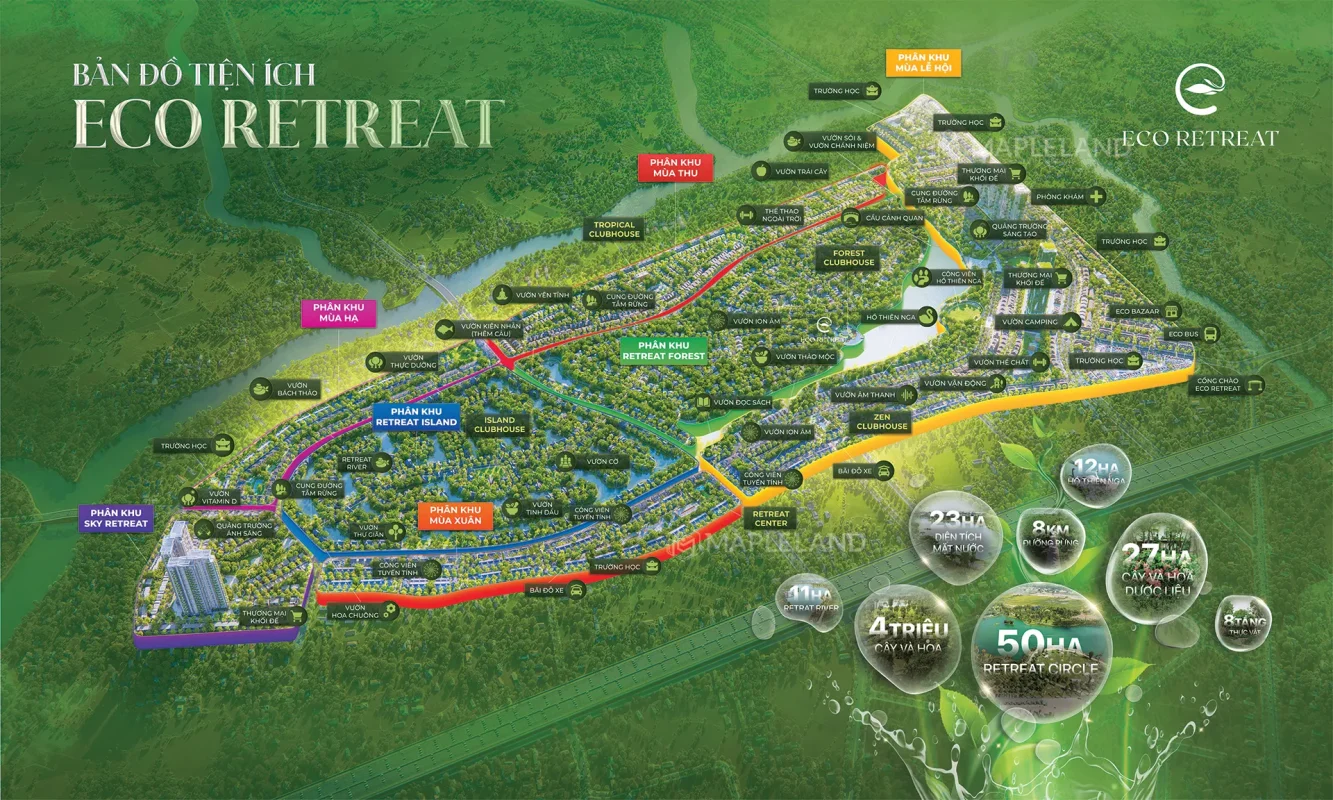 Bản đồ tiện ích Eco Retreat