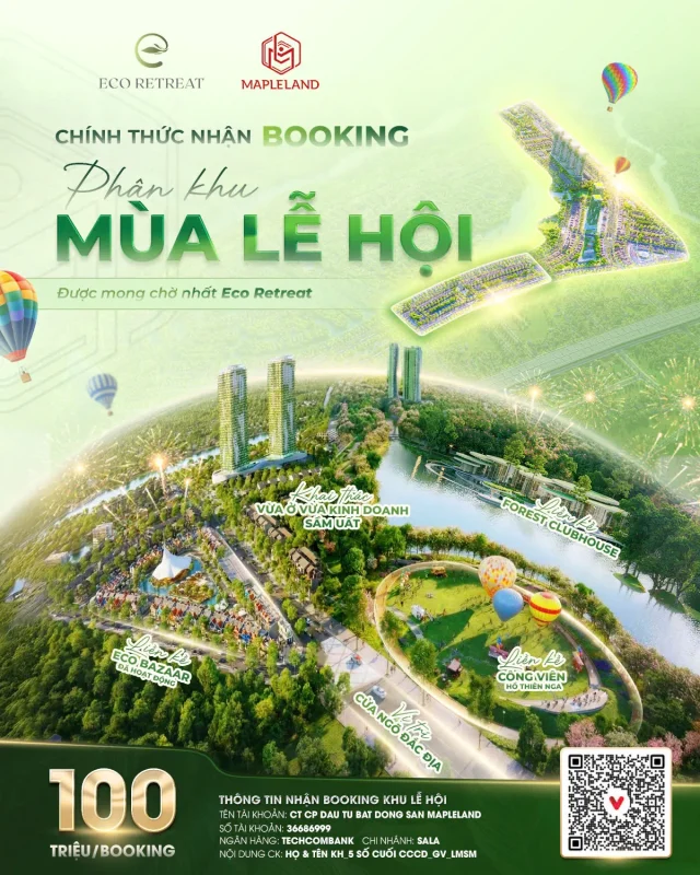 Chinh thức nhận Booking Rừng Mai - Phân khu Mùa Lễ Hội Eco Retreat