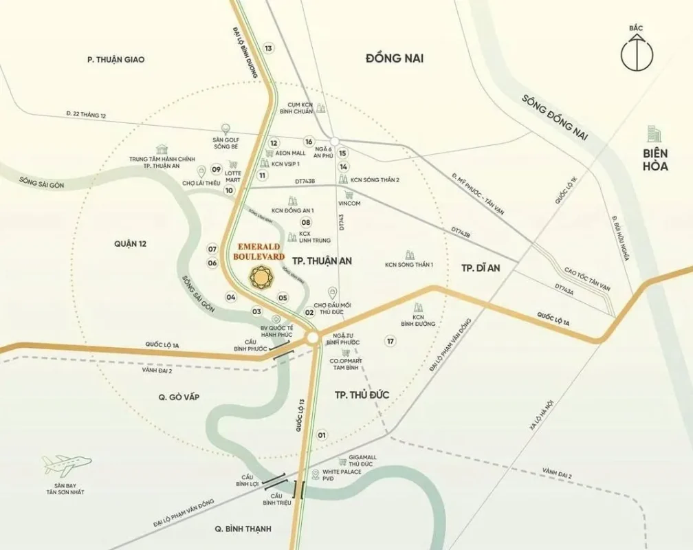 Vị trí dự án The Emerald Boulevard