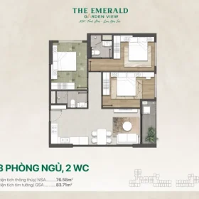 the emerald garden view 3 pn 2wc 11zon