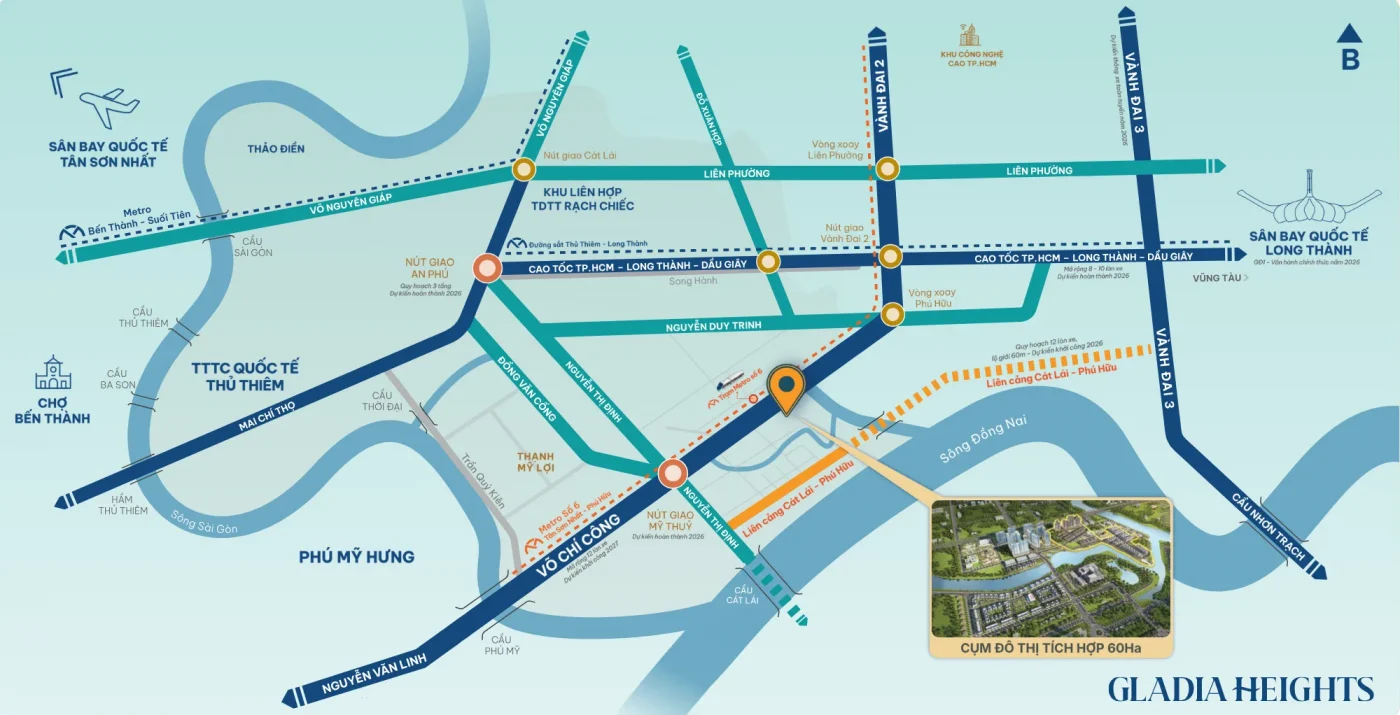 KICK OFF DỰ ÁN GLADIA HEIGHTS - MAPLELAND NHẬP CUỘC 24 Vị trí của Gladia Heights