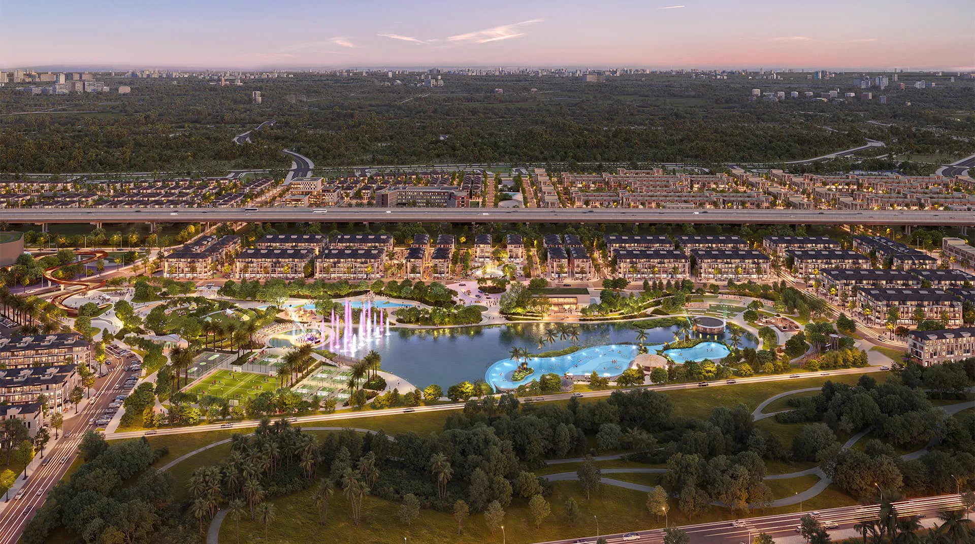 Phối cảnh phân khu Miền Thương Phú, Thanh Phú Centre Point — nhà phố liền kề giai đoạn 1