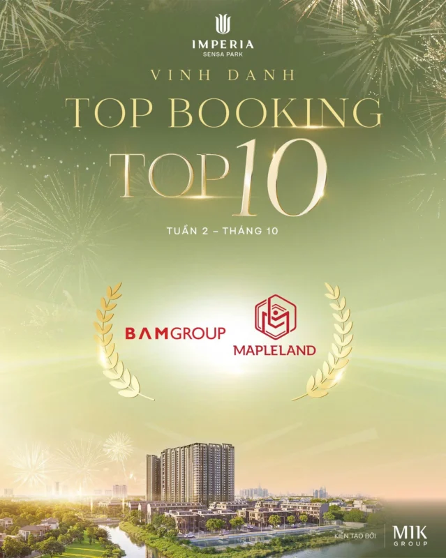 MapleLand vào Top 10 booking Imperia Sensa Park tuần 2/10